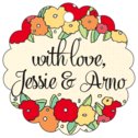 Personalized Summer Poppy style | Taylor Street Favors Summer Poppy Scallop Hang Tag In Red & Pale Green | Taylor Street Favors