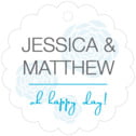 Personalized Bouquet style | Taylor Street Favors Bouquet Scallop Hang Tag In Sky | Taylor Street Favors