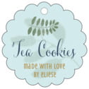 Personalized Bountiful Leaves style | Taylor Street Favors Bountiful Leaves Scallop Hang Tag In Blue Mist | Taylor Street Favors