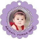 Personalized Cara style | Taylor Street Favors Cara Scallop Hang Tag In Lilac | Taylor Street Favors