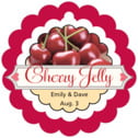 Personalized Cherish Hearts style | Taylor Street Favors Cherish Hearts Scallop Hang Tag In Deep Red | Taylor Street Favors