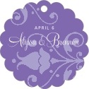 Personalized Dolce style | Taylor Street Favors Dolce Scallop Hang Tag In Lilac | Taylor Street Favors