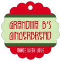 Personalized Festive Stripes style | Taylor Street Favors Festive Stripes Scallop Hang Tag In Red | Taylor Street Favors