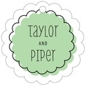 Personalized Katniss style | Taylor Street Favors Katniss Scallop Hang Tag In Mint | Taylor Street Favors