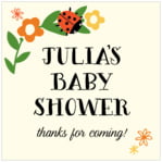 Personalized Lady Bug style Lady Bug custom labels