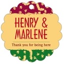 Personalized Party style | Taylor Street Favors Party Scallop Hang Tag In Sunburst | Taylor Street Favors