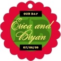Personalized Raffino style | Taylor Street Favors Raffino Scallop Hang Tag In Holiday | Taylor Street Favors