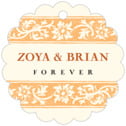 Personalized Rococo Spring style | Taylor Street Favors Rococo Spring Scallop Hang Tag In Tangerine | Taylor Street Favors