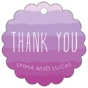 Personalized Ruffled Ombre style | Taylor Street Favors Ruffled Ombre Scallop Hang Tag In Radiant Orchid | Taylor Street Favors