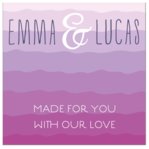 Personalized Ruffled Ombre style Ruffled Ombre custom labels