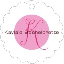 Personalized Riva style | Taylor Street Favors Riva Scallop Hang Tag In Pale Pink | Taylor Street Favors