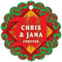 Personalized Raj style | Taylor Street Favors Raj Scallop Hang Tag In Red | Taylor Street Favors