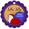 Personalized Santa style | Taylor Street Favors Santa Scallop Hang Tag In Purple & Gold | Taylor Street Favors
