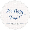 Personalized Swash in Love style | Taylor Street Favors Swash In Love Scallop Hang Tag In Deep Blue | Taylor Street Favors
