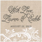 Personalized Burlap & Lace style Burlap & Lace custom labels