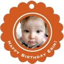 Personalized Vida style | Taylor Street Favors Vida Scallop Hang Tag In Spice | Taylor Street Favors