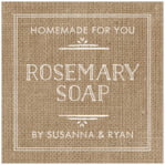 Personalized Vintage Burlap style Vintage Burlap custom labels